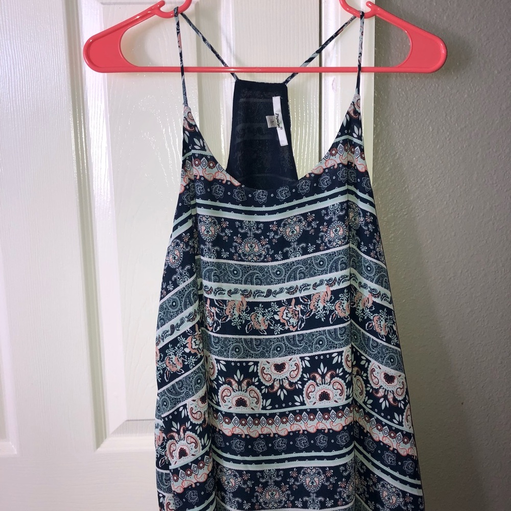 Papaya Tribal Patterned Tank